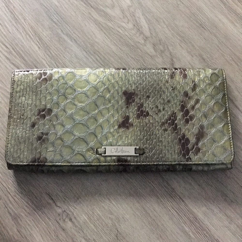 Python Clutch + mirror- Cole Haan - Snakeskin